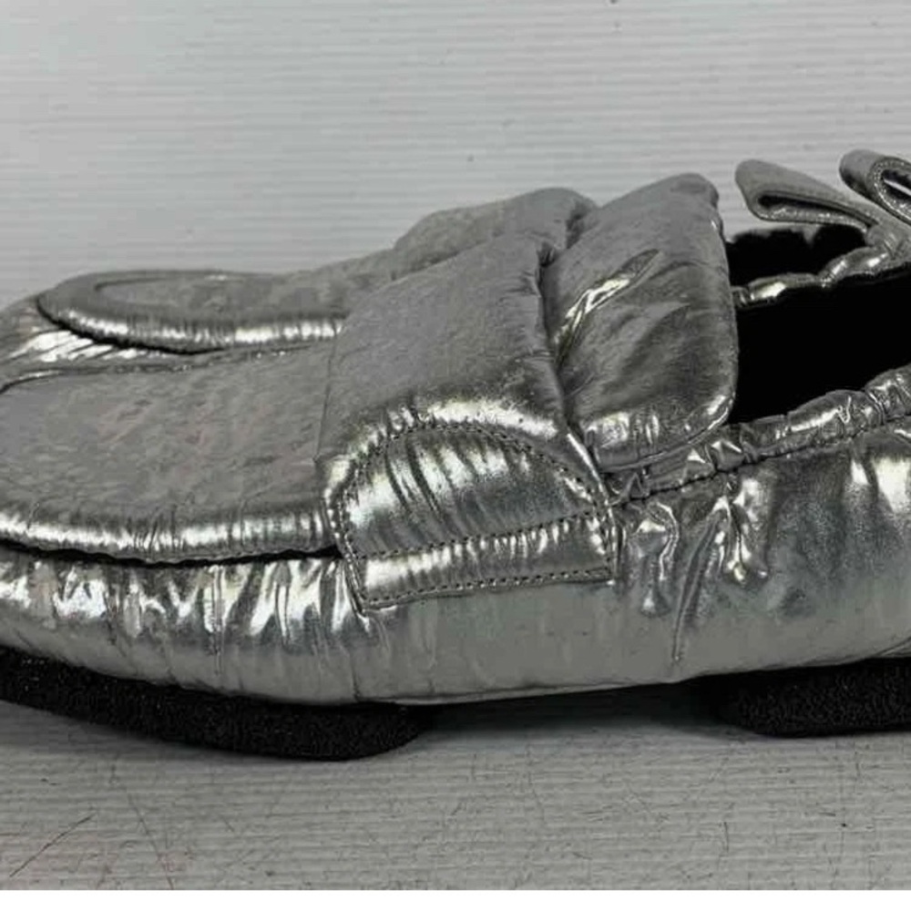 Dries Van Noten Men’s size 43 Metallic Silver Puffer Slippers